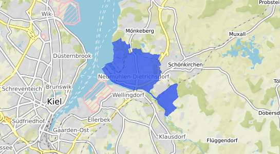 Bodenrichtwertkarte Kiel Neumühlen Dietrichsdorf